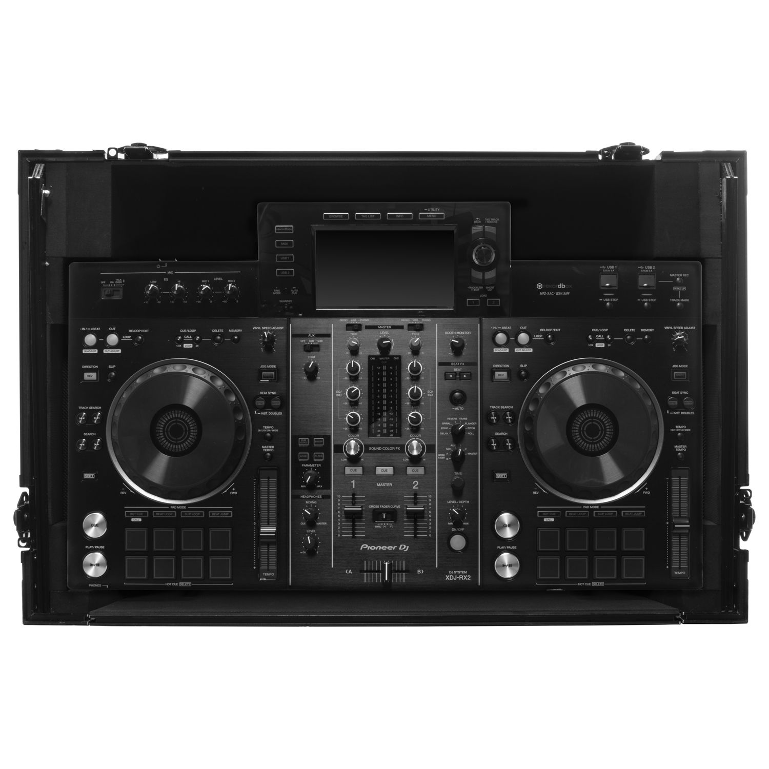 Pioneer XDJ-RX3 / XDJ-RX2 Industrial Board Glide Style 2U Case 