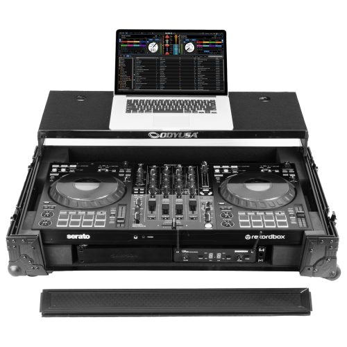 Pioneer DJ DDJ-FLX10 I-Board 1U Flight Case with Glide Style Laptop Platform and Wheels - Image 2