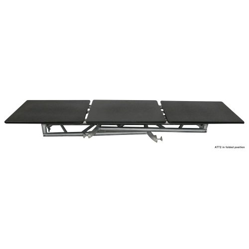 Diamond Textured DJ Truss Table with Swivel Side Platforms and Folding Legs - Image 2