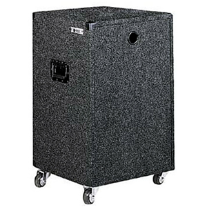 18U Carpet Amp Rack Case with Wheels