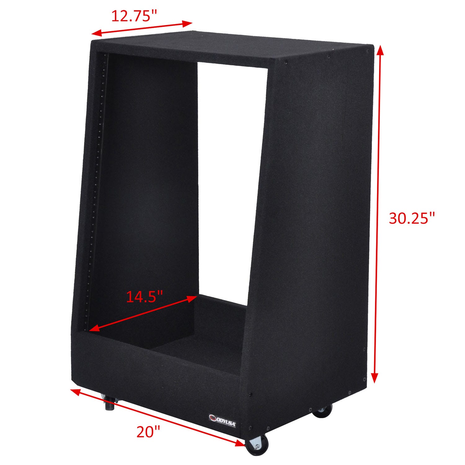 14U Carpeted Pro Studio Rack with Wheels - Odyssey Cases