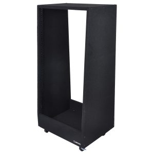 20U Carpeted Studio Rack with Wheels - Ships Flat