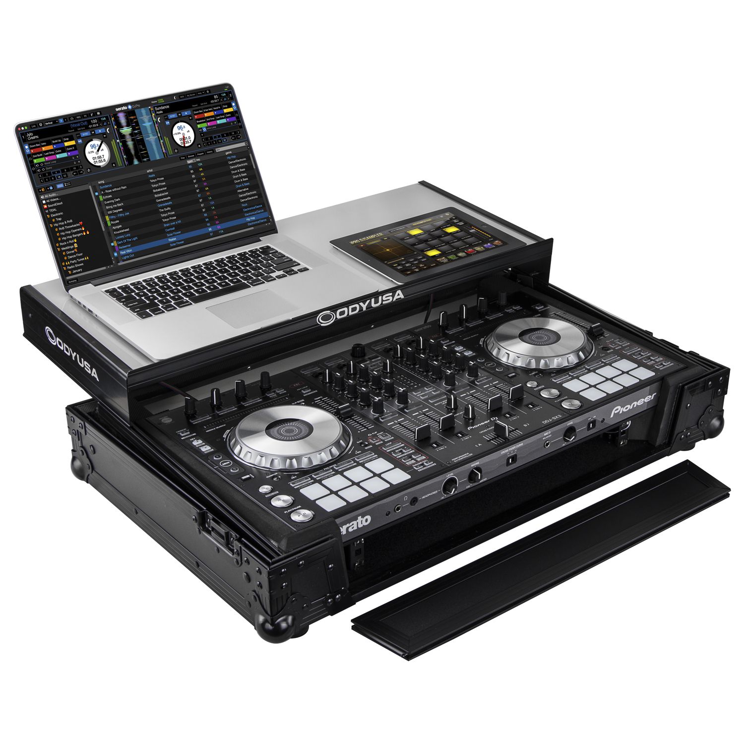 Pioneer DDJ-SX2 + Odyssey Glide Style Flight Case w/Rack