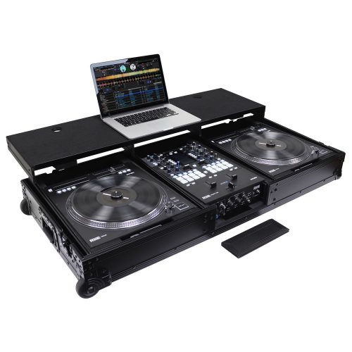 Black Rane 72 Mixer and Two Rane 12 Turntable Controllers Coffin Case with Full Glide Platform Made in USA - Image 3