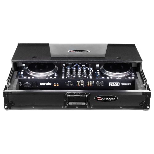 RANE PERFORMER Black Label 1U Case with Glide Style Laptop Platform and Wheels - Image 3