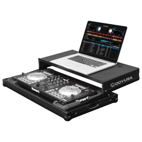 Black Low Profile Numark Mixtrack 3 / Mixtrack Pro 3 / Mixtrack Platinum Case with Glide Platform