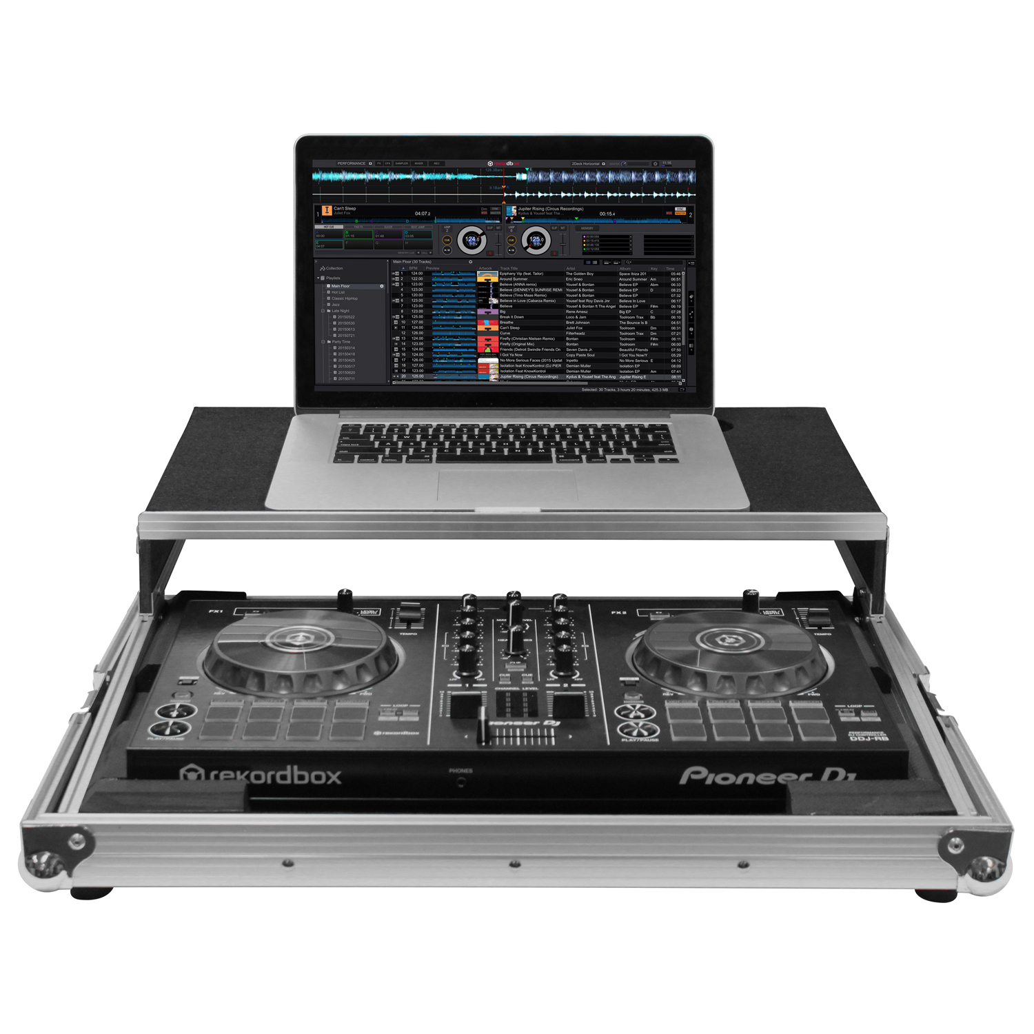 Low Profile Pioneer DDJ-400 / DDJ-RB / DDJ-SB3 Flight Case with Glide  Platform - Odyssey Cases