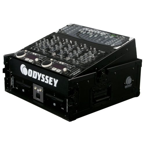 Black 10U Top Slanted 2U Vertical Pro Combo Rack - Image 2
