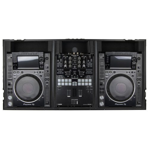 Black Extra Deep 10" Format DJ Mixer and Two Large Format Media Players Coffin Flight Case - Image 5