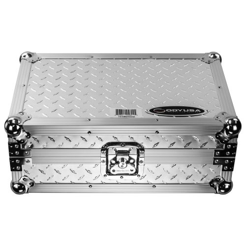 Universal 10-inch Format Extra Deep Silver Diamond Plated DJ Mixer Case - Image 9