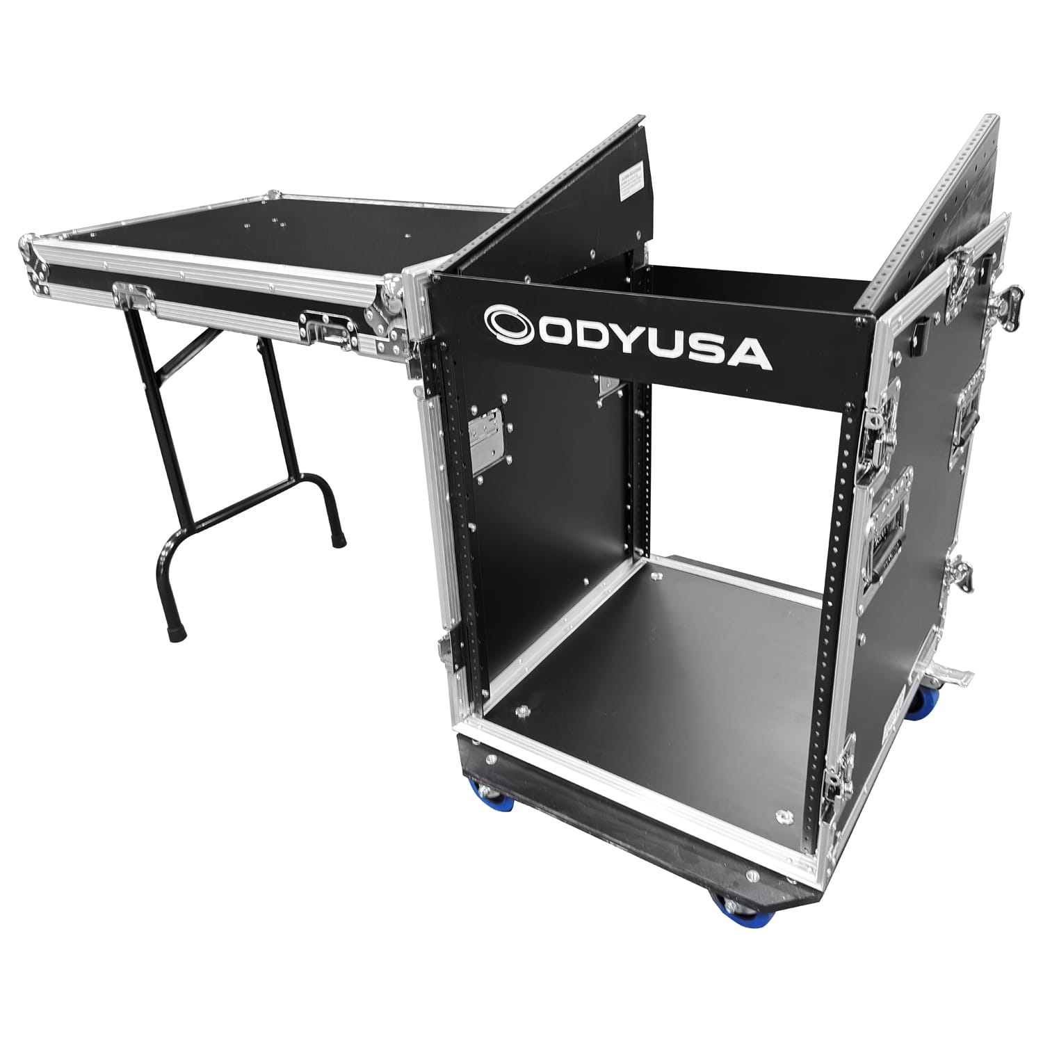 11U Top Slanted 12U Vertical Pro Combo Rack with Side Table