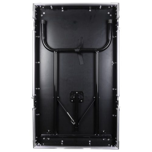 Deluxe 12U Top Slanted 14U Bottom Vertical Pro Combo Rack with Wheels and Two Side Tables - Image 4