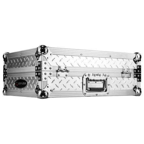 Odyssey Universal 12" Format Silver Diamond Plated DJ Mixer Case with Extra Deep Rear Cable Compartment - Image 17