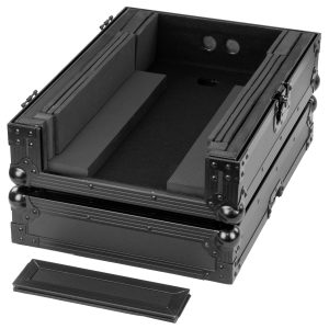 Odyssey Universal Black 13" Format DJ Mixer Flight Case with Extra Deep Rear Cable Compartment