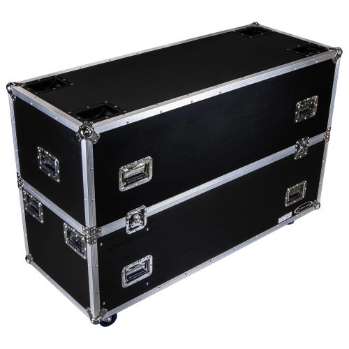 Dual 50-58" Flat Screen Monitor Case with Casters - Image 3