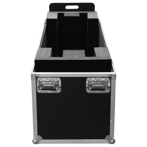 Dual 60-65" Flat Screen Monitor Flight Case with Casters - Image 3