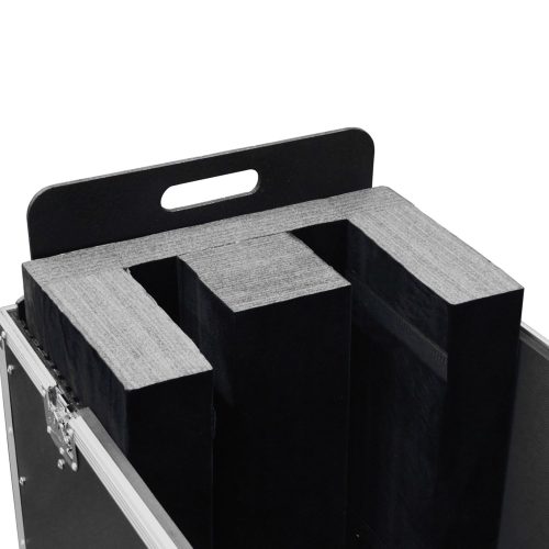 Dual 60-65" Flat Screen Monitor Flight Case with Casters - Image 4