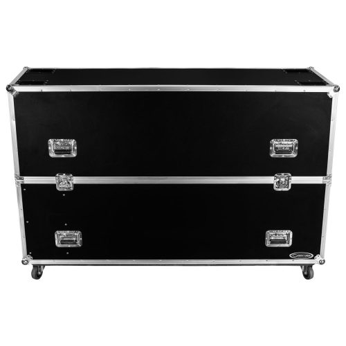 Dual 75" Flat Screen Monitor Case with Casters - Image 2