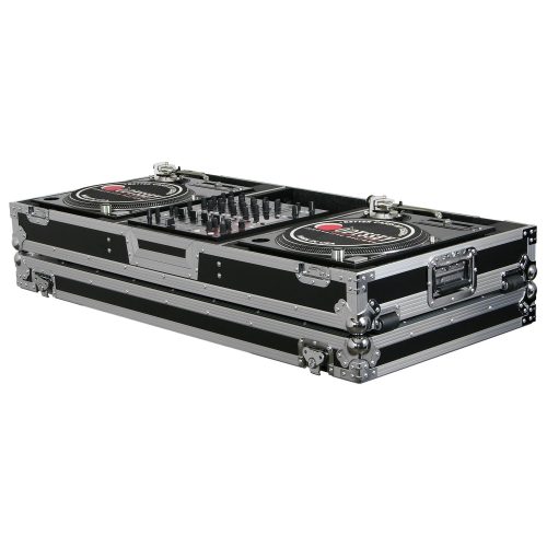 12" Format DJ Mixer and Two Battle Position Turntables Flight Coffin Case