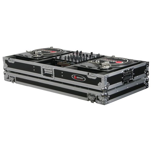 12" Format DJ Mixer and Two Battle Position Turntables Flight Coffin Case - Image 2