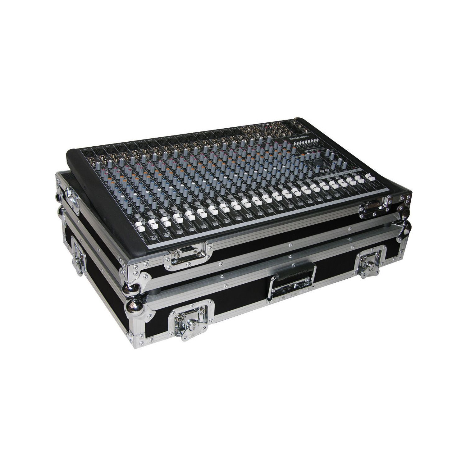 Flight Road Case for Mackie CFX20MKII Pro Mixer And Other Mixers Easy Locking Fit And Tongue Heavy And Powerful Ball Corners Industrial Strength Latches And Rubber Feet DEEJAY LED TBHDJSTAND26 