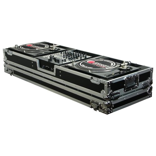 12" Format DJ Mixer and Two Standard Position Turntables Flight Coffin Case with Wheels