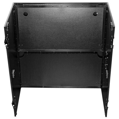 33" Wide x 36" Tall Black Two-Tier DJ Fold-out Stand - Image 4