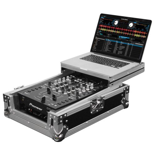 Univeresal Low Profile 10" Format DJ Mixer Flight Case with Glide Platform