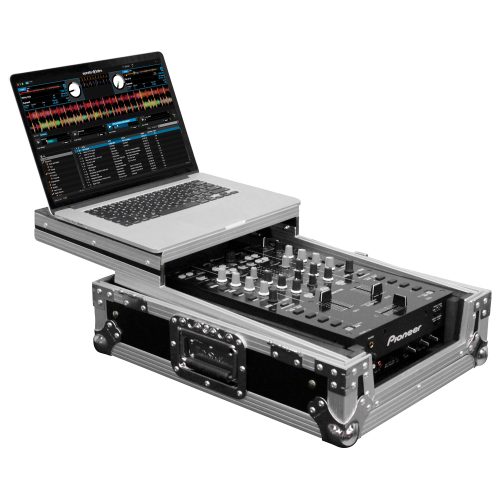 Univeresal Low Profile 10" Format DJ Mixer Flight Case with Glide Platform - Image 2