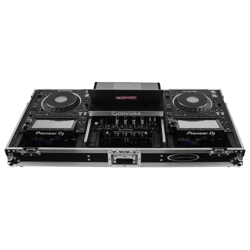 Extra Deep DJ Coffin Case for 12″ Format DJ Mixer and Two Media Players with Glide Platform - Image 4