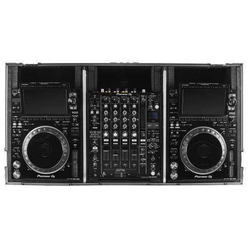 Extra Deep DJ Coffin Case for 12″ Format DJ Mixer and Two Media Players with Glide Platform - Image 5