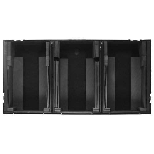 Extra Deep Black DJ Coffin Case for 12″ Format DJ Mixer and Two Media Players with Glide Platform - Image 6
