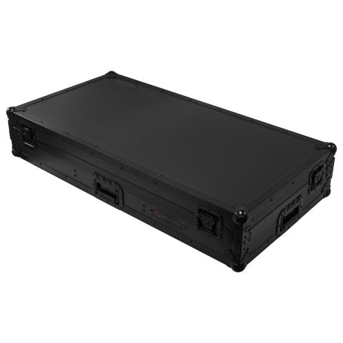 Extra Deep Black DJ Coffin Case for 12″ Format DJ Mixer and Two Media Players with Glide Platform - Image 8