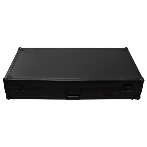 Extra Deep Black DJ Coffin Case for 12″ Format DJ Mixer and Two Media Players with Glide Platform - Image 9
