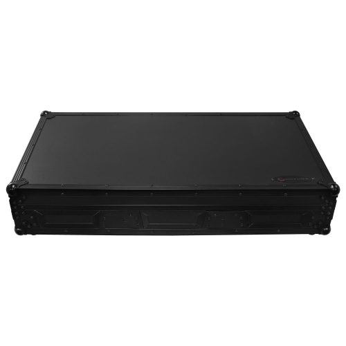 Extra Deep Black DJ Coffin Case for 12″ Format DJ Mixer and Two Media Players with Glide Platform - Image 11