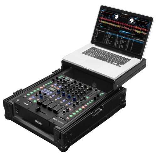 Black Rane Sixty-Four 12" Mixer Flight Case with Glide Platform