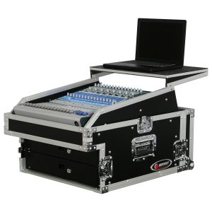 13U Top Slanted 4U Bottom Vertical Pro Combo Rack with Glide Platform