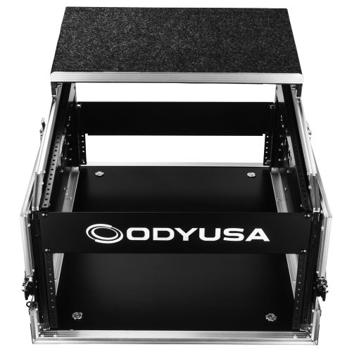 14U Top Slanted 4U Bottom Vertical Pro Combo Rack with Glide Platform - Image 3