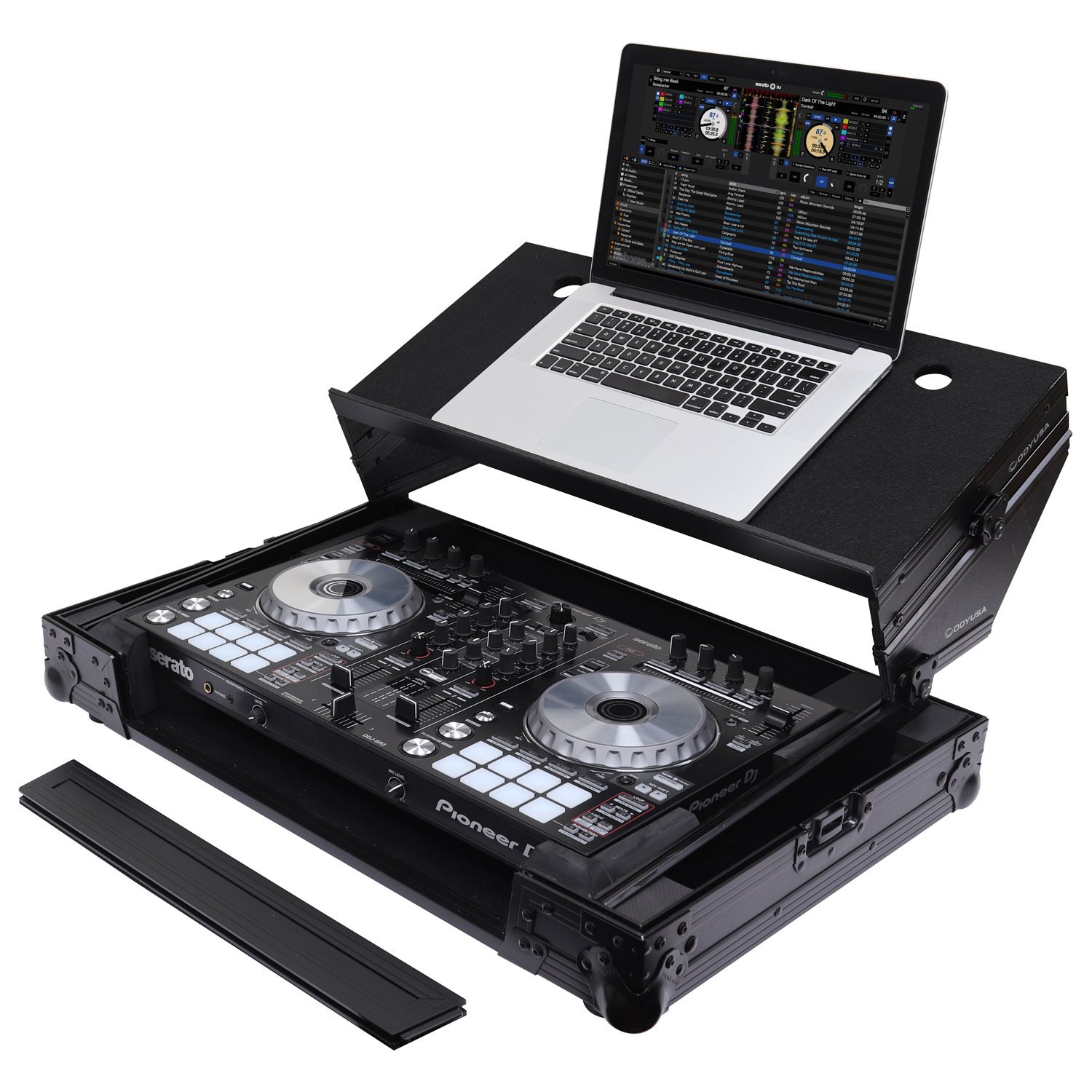 Black Pioneer DDJ-SR / DDJ-SR2 Flight Case with Angle Glide