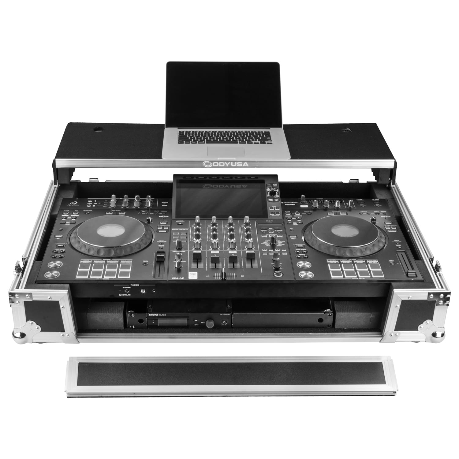 AlphaTheta XDJ-AZ Dual 1U Rack Space Flight Case with Glide Style