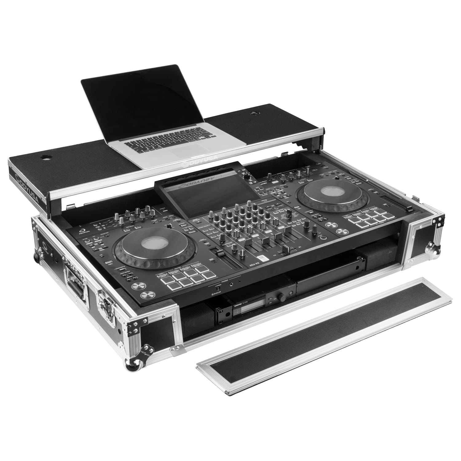 AlphaTheta XDJ-AZ Dual 1U Rack Space Flight Case with Glide Style