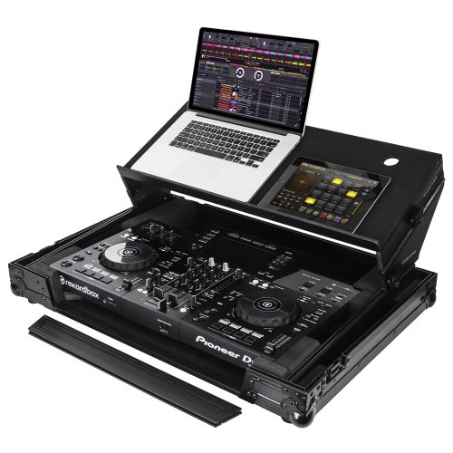 Black Pioneer XDJ-RR Flight Case with Angle Glide Platform