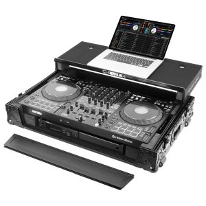 Odyssey Black Label DDJ-FLX10 1U Flight Case with Glide Style Laptop Platform and Wheels