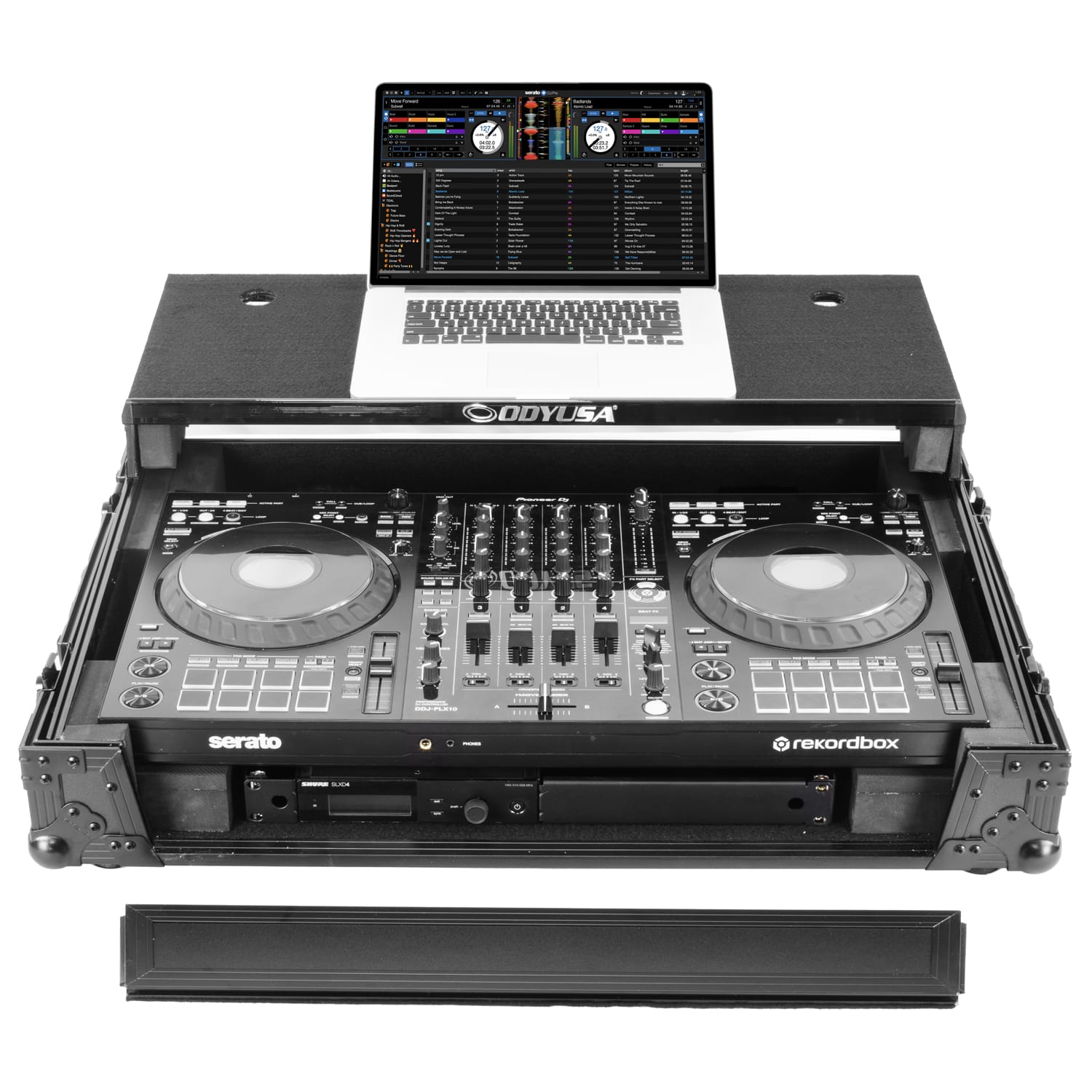 Odyssey Black Label DDJ-FLX10 1U Flight Case with Glide Style Laptop Platform and Wheels - Image 2