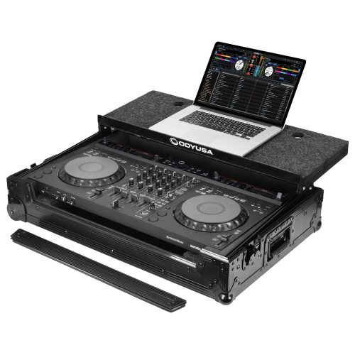 AlphaTheta DDJ-GRV6 Case in Black with Patented Glide Platform and Corner Wheels