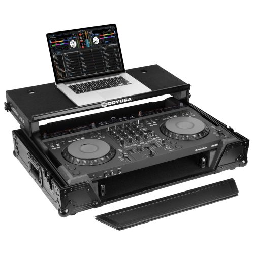 AlphaTheta DDJ-GRV6 Case in Black with 1U Rack Space and Patented Glide Platform - Image 3