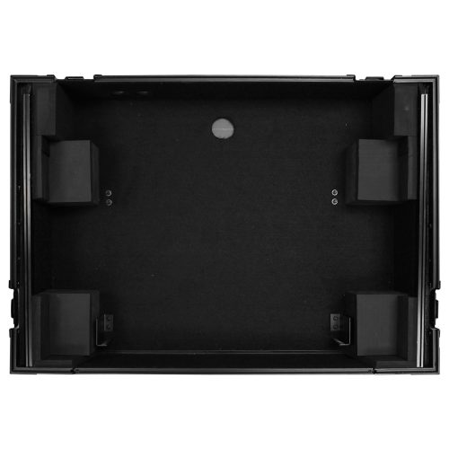 Black Roland DJ-808 / Denon MC7000 Flight Case with 2U Rack Space and Glide Platform - Image 11