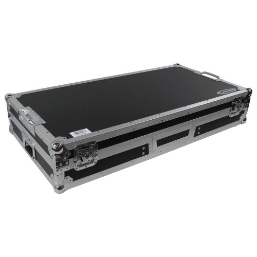 Low Profile 10" Format DJ Mixer and Two Battle Position Turntables Flight Coffin Case with Wheels and Glide Platform - Image 9