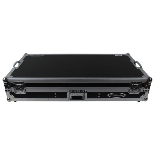 Low Profile 10" Format DJ Mixer and Two Battle Position Turntables Flight Coffin Case with Wheels and Glide Platform - Image 10