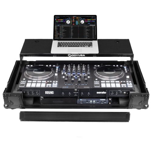 RANE PERFORMER Black Label 1U Flight Case with Glide Style Laptop Platform and Wheels - Image 2